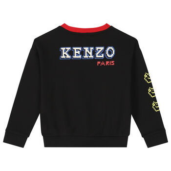 Boys Black Logo & Animals Sweatshirt